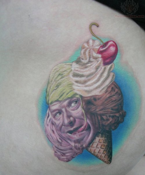 Ice Cream Portrait Tattoo